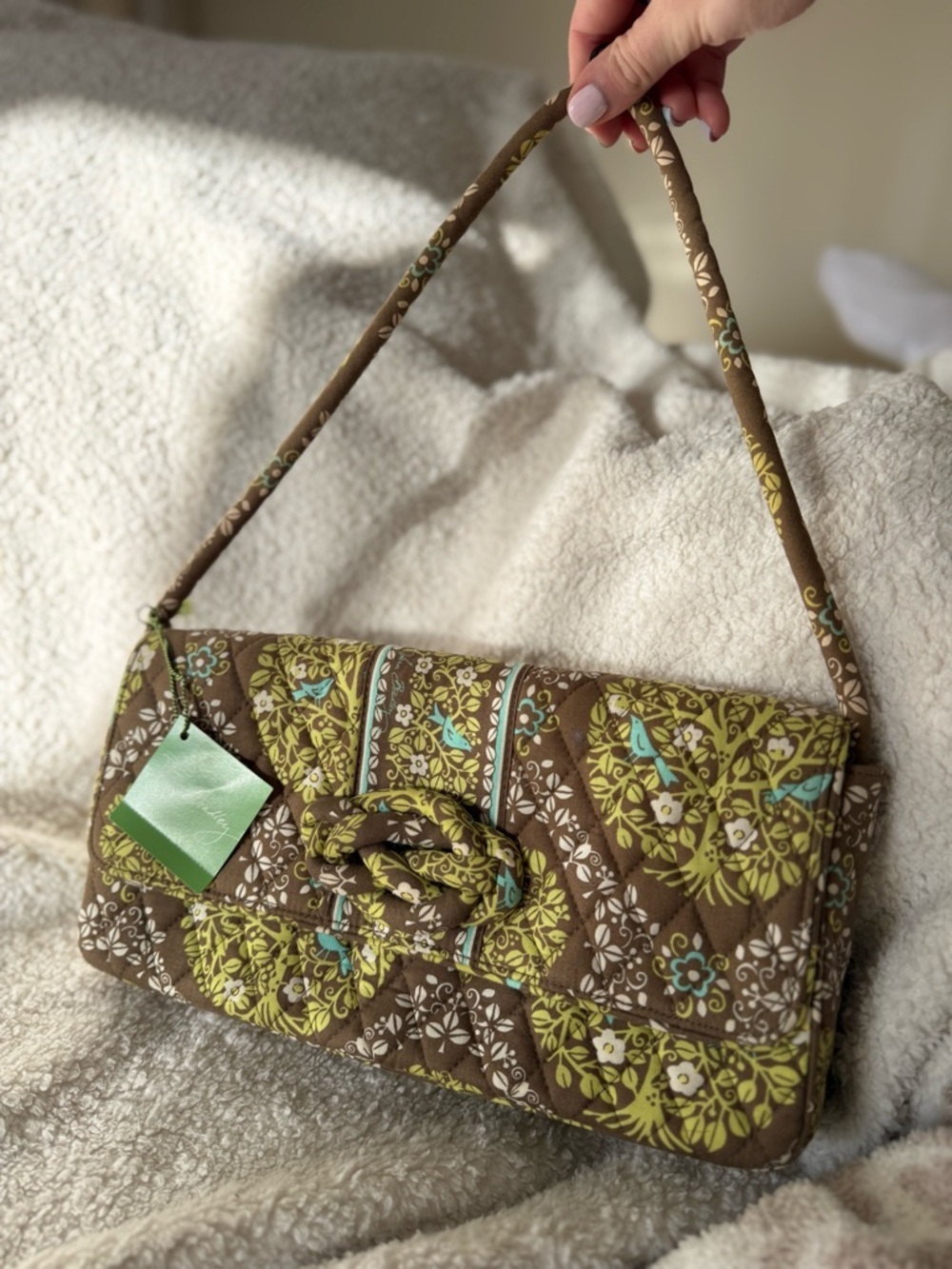 NWT Y2K Vera Bradley Knot Just A Clutch Sittin In A Tree Shoulder Bag Magnetic